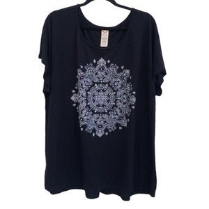 Boho mandala t-shirt top 22W 24W 3X